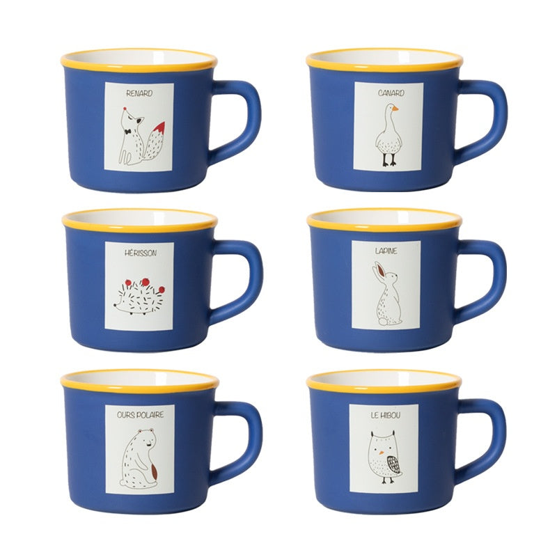 Klein Blue Animal Graffiti Ceramic Mug Coffee Cup