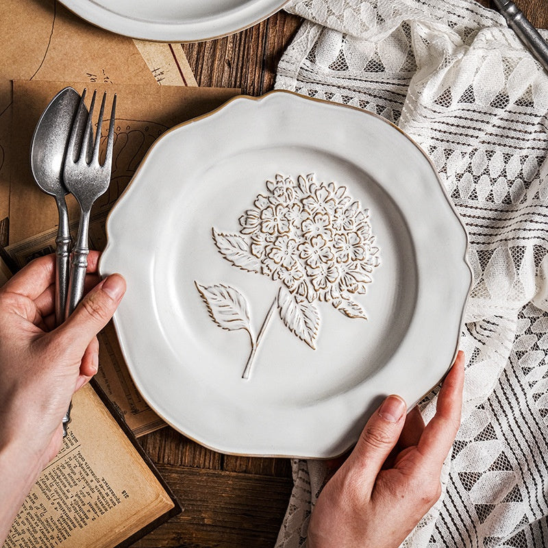 Palace Style Retro Relief Inventory Heart Plate Decorative Ornaments