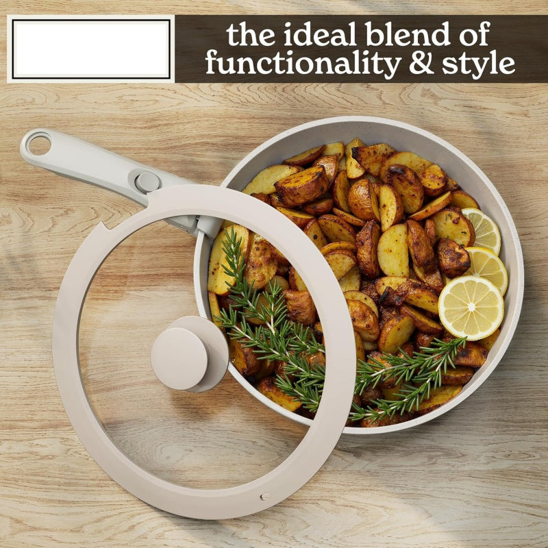 Detachable Patterned Tourmaline Cookware Set For Household Non-Stick Pans