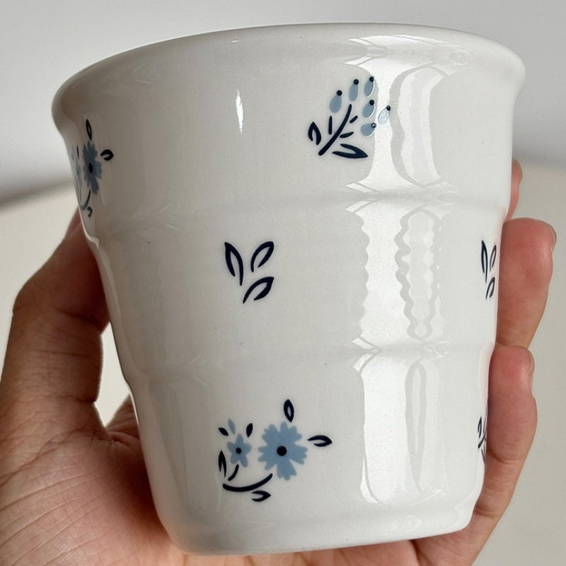 Retro High-End Appearance Ceramic Irregular-Handled Cup