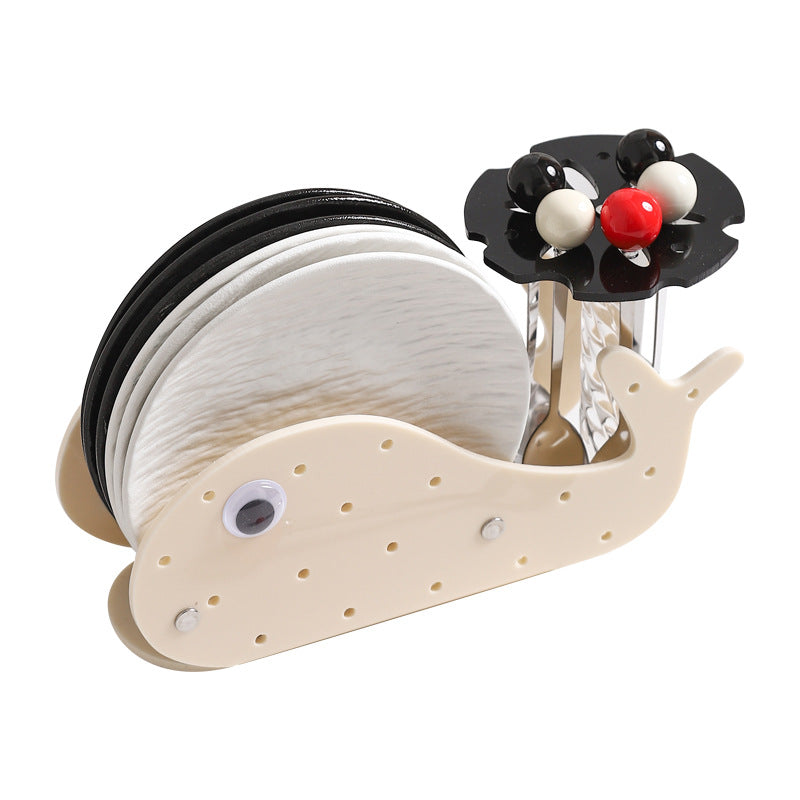 Creative fruit cake fork dessert mixing spoon storage rack stainless steel fruit pick set