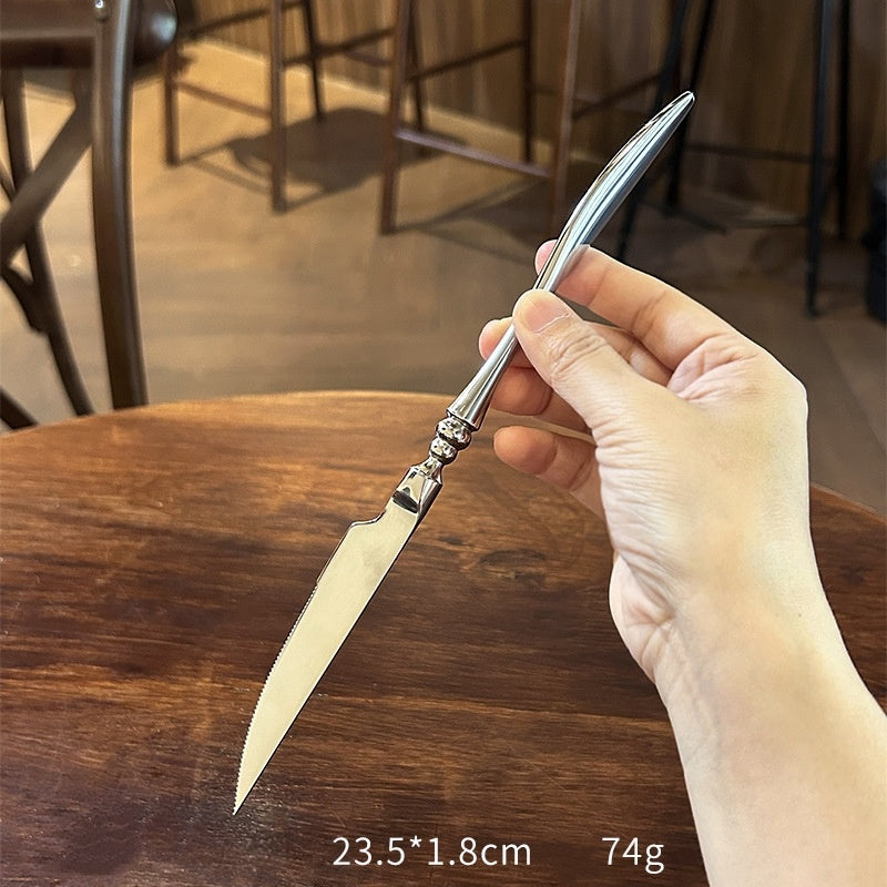 Retro Stainless Steel Mirror-Polished Western Tableware