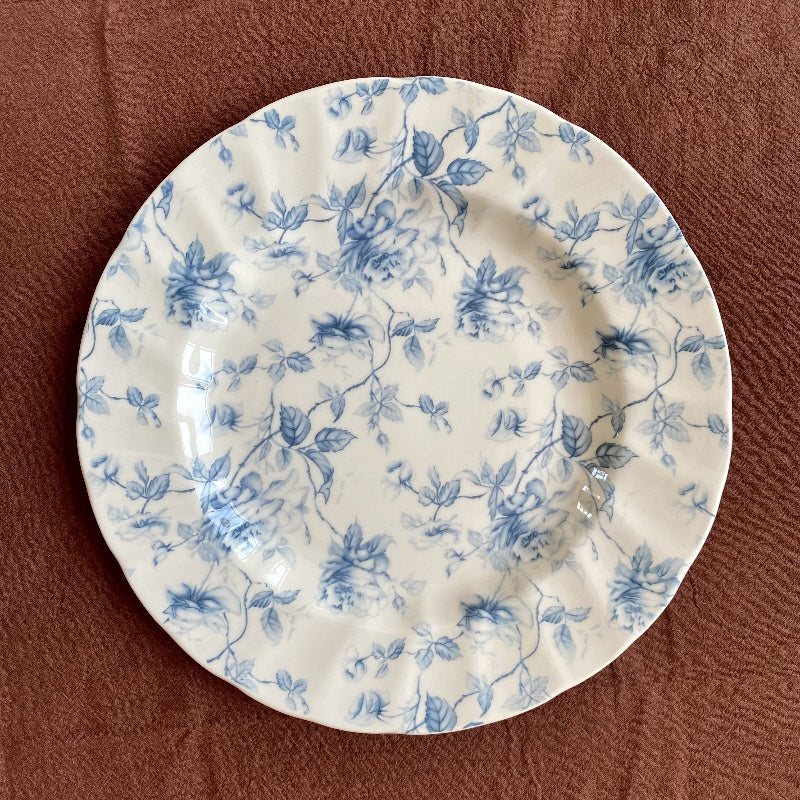 Underglaze Color Blue Flower Dinner Plate Grain Bowl Soup Plate Coffee Cup