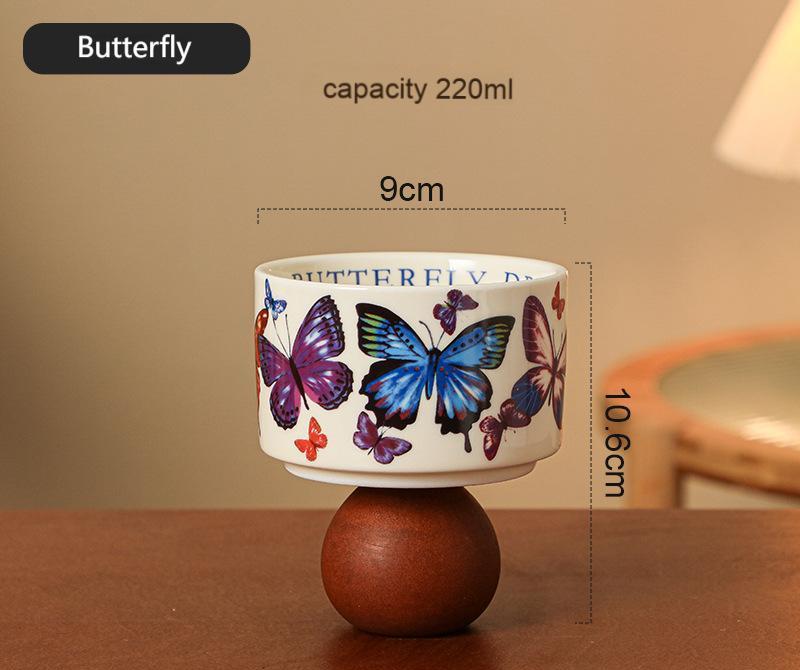 High appearance level stemware vintage ceramic cup dessert cup ice cream cup