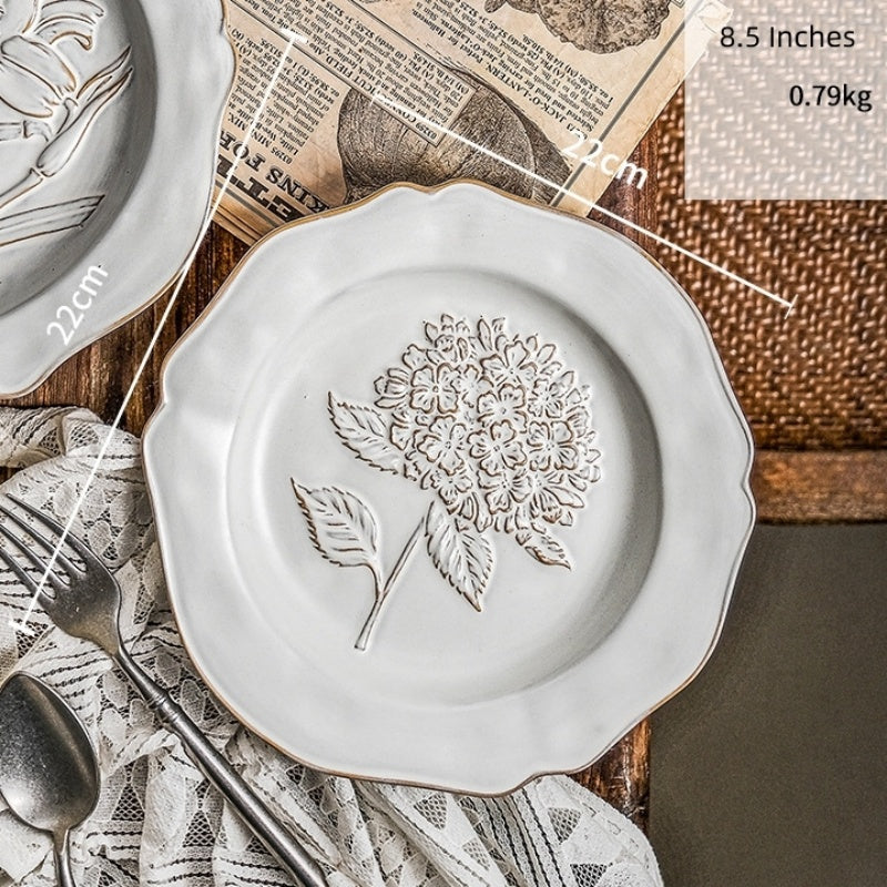 Palace Style Retro Relief Inventory Heart Plate Decorative Ornaments