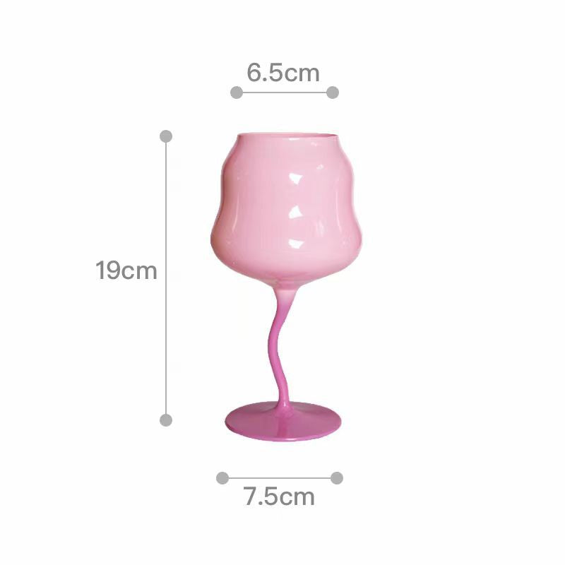 Macaron candy-colored fresh and bright wine goblets