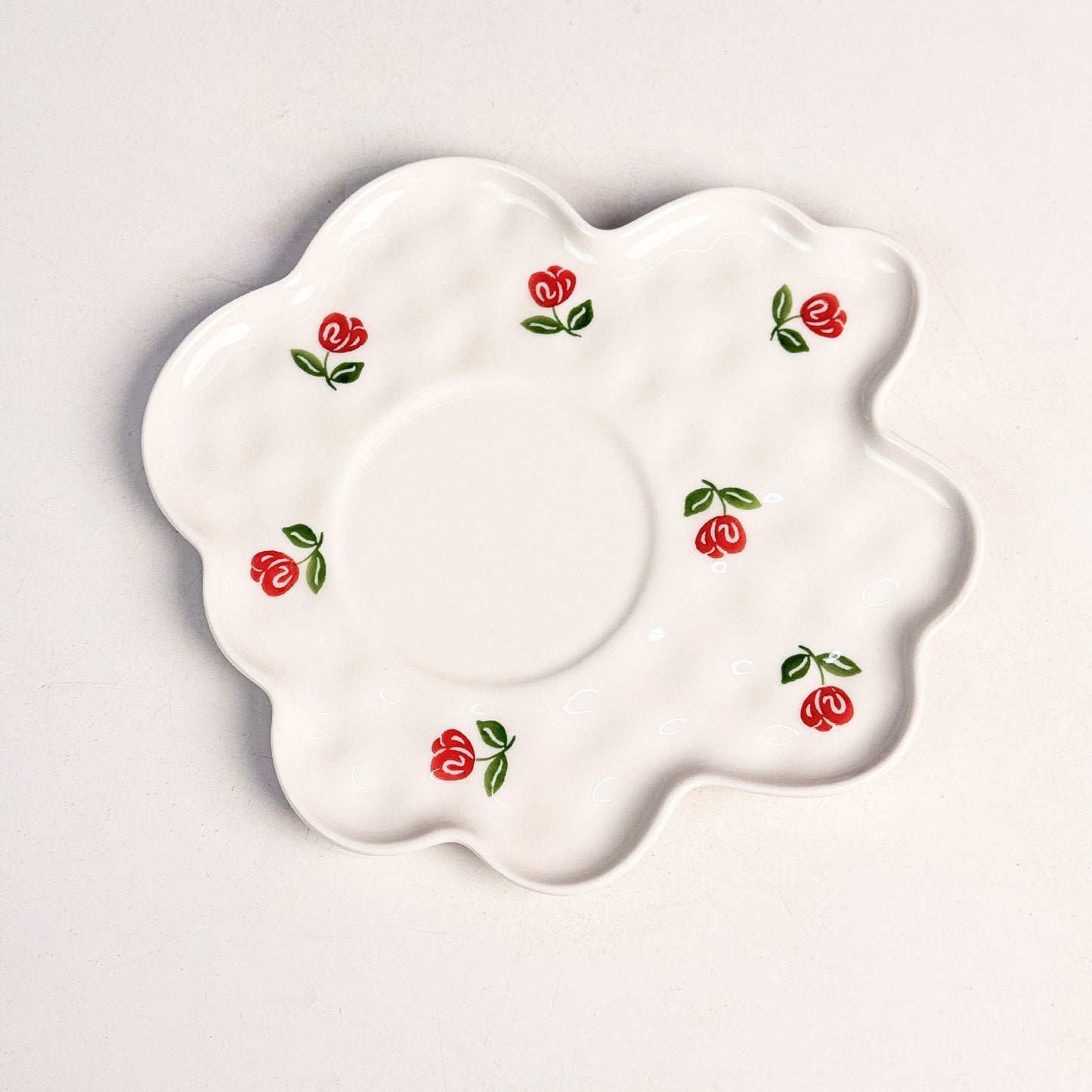 High appearance level small fresh pattern irregular ceramic bone dish