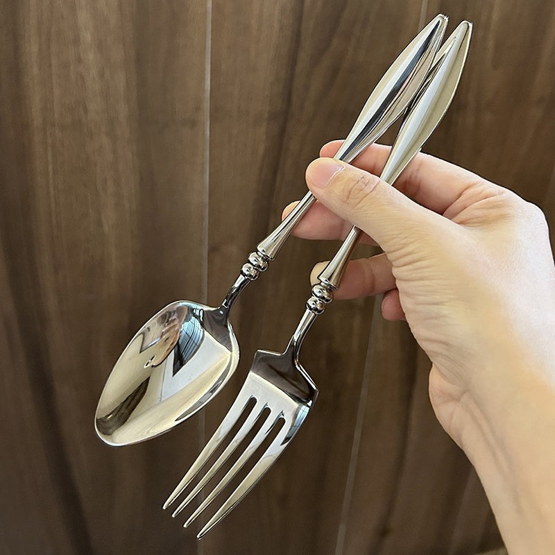 Retro Stainless Steel Mirror-Polished Western Tableware