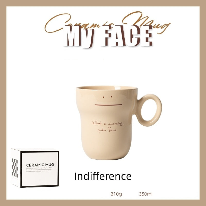 Cute Expression Ceramic Household Mugs