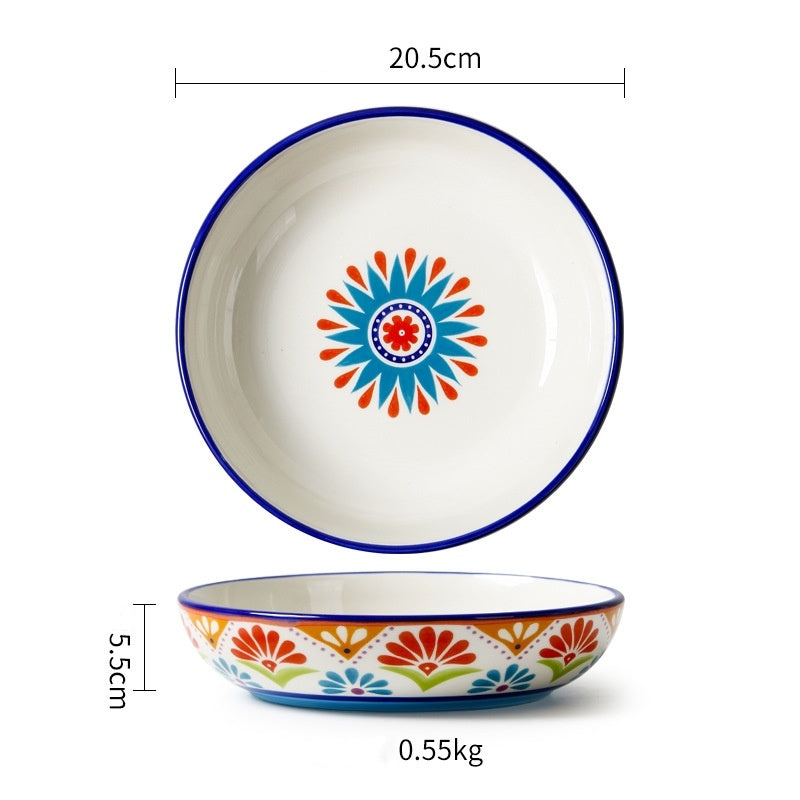 Lovely Creative Salad Plate Soup Plate Hand-Painted Ceramic Tableware