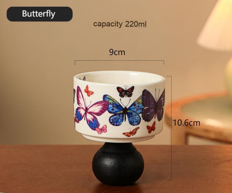 High appearance level stemware vintage ceramic cup dessert cup ice cream cup