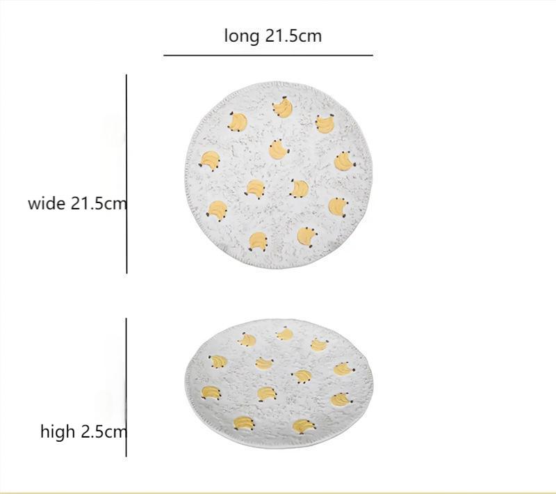 Banana do old series ceramic tableware set household rice bowl soup bowl salad plate breakfast cup