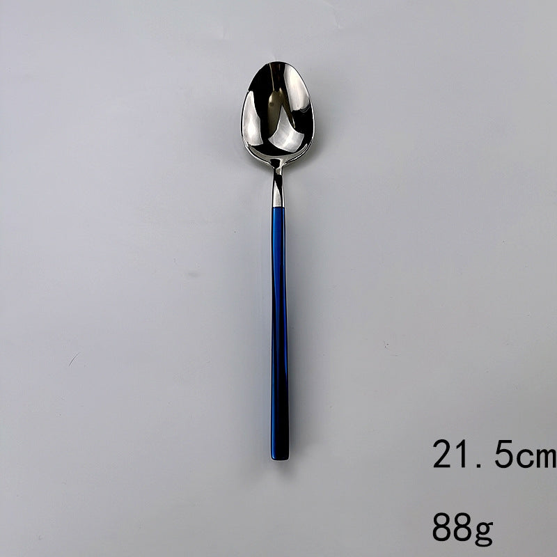 304 Stainless Steel Pvd Electroplated Blue Knife And Fork Tableware Set