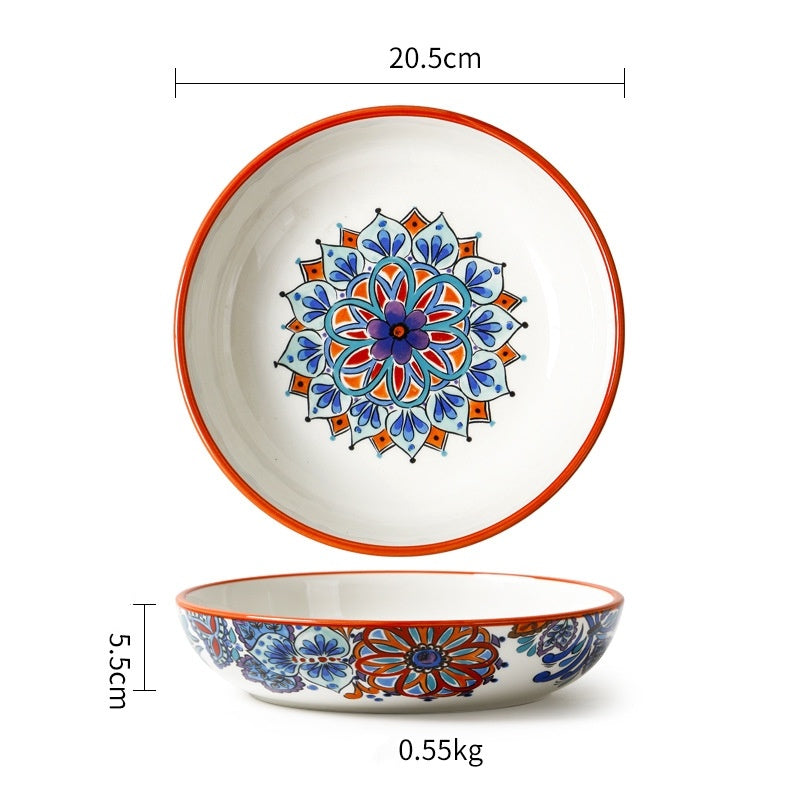 Lovely Creative Salad Plate Soup Plate Hand-Painted Ceramic Tableware