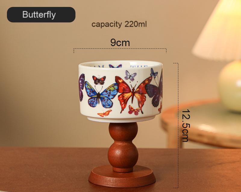 High appearance level stemware vintage ceramic cup dessert cup ice cream cup