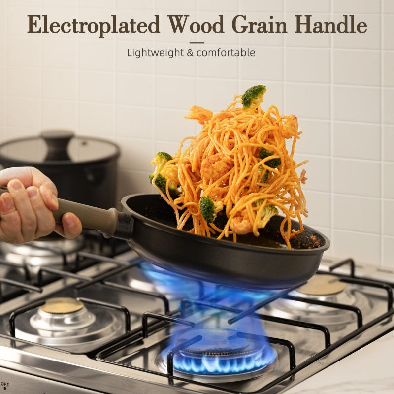 Black Non-Stick Pan Household Set, Universal Kitchen Cookware