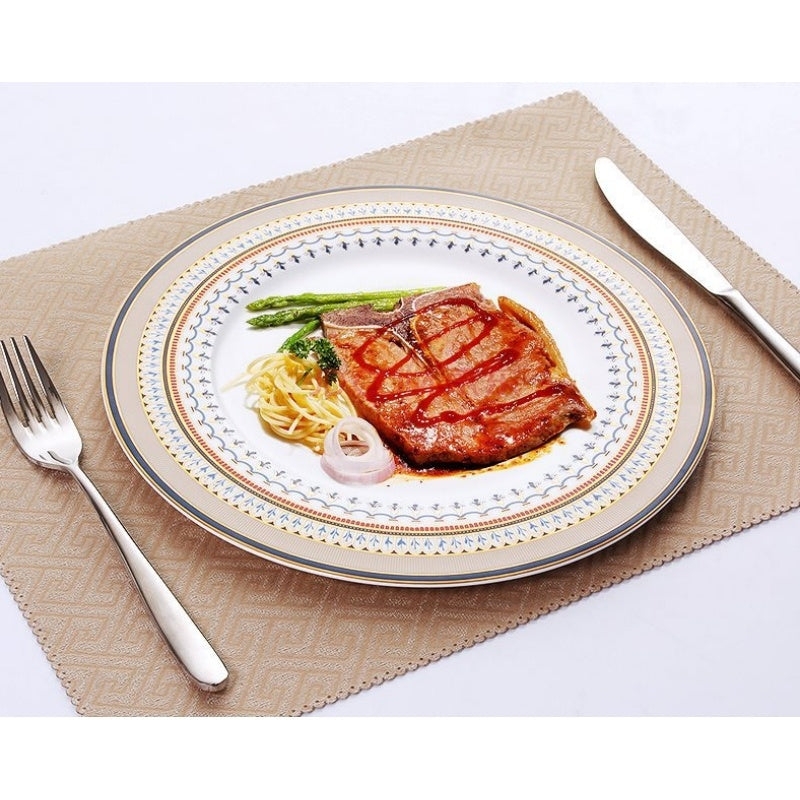 Bone China Steak Plate European-Style Tableware Set, Soup Bowl, Bone Plate, Dinner Plate