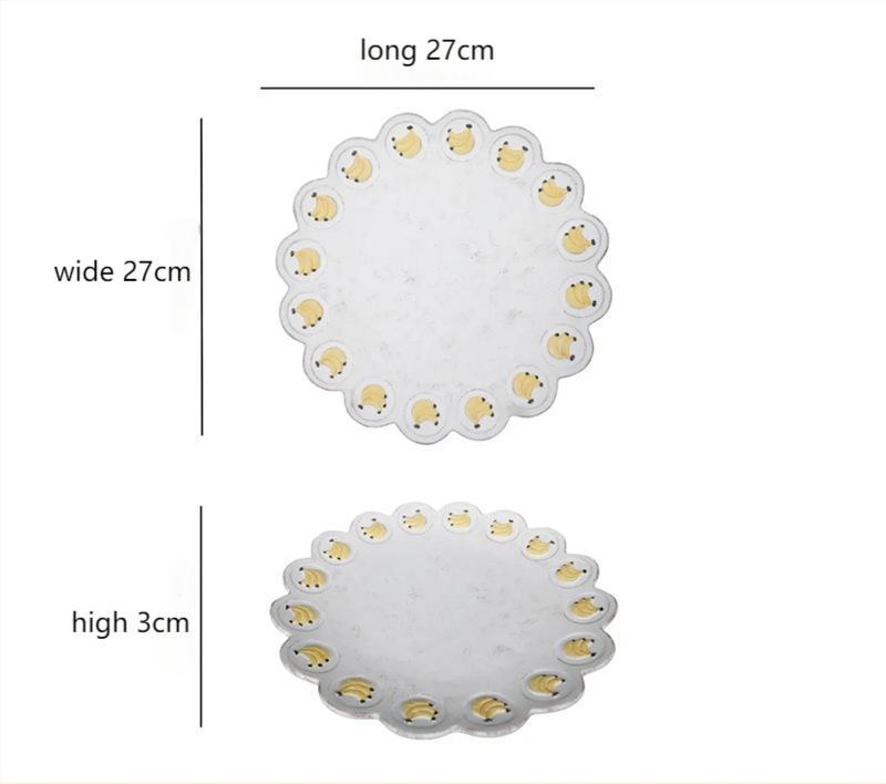 Banana do old series ceramic tableware set household rice bowl soup bowl salad plate breakfast cup