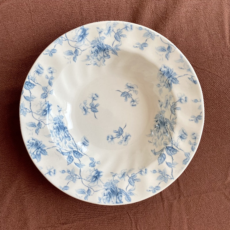 Underglaze Color Blue Flower Dinner Plate Grain Bowl Soup Plate Coffee Cup