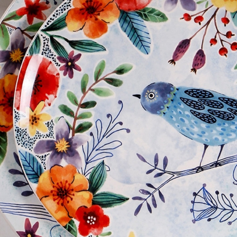 Creative Forest Series Painted Ceramic Plate Home Plate Set