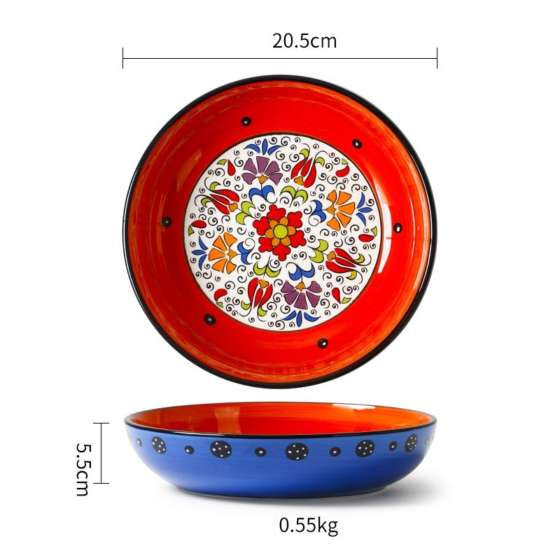 Lovely Creative Salad Plate Soup Plate Hand-Painted Ceramic Tableware