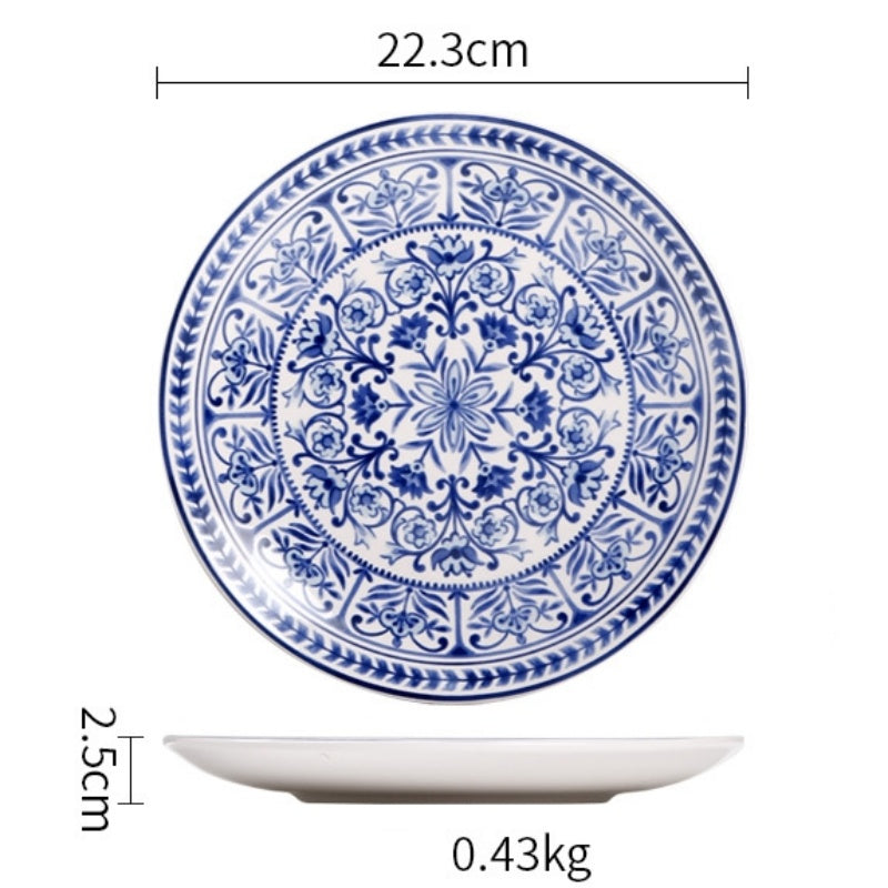 Creative Painted 9-Inch Ceramic Plate 4 Piece Set