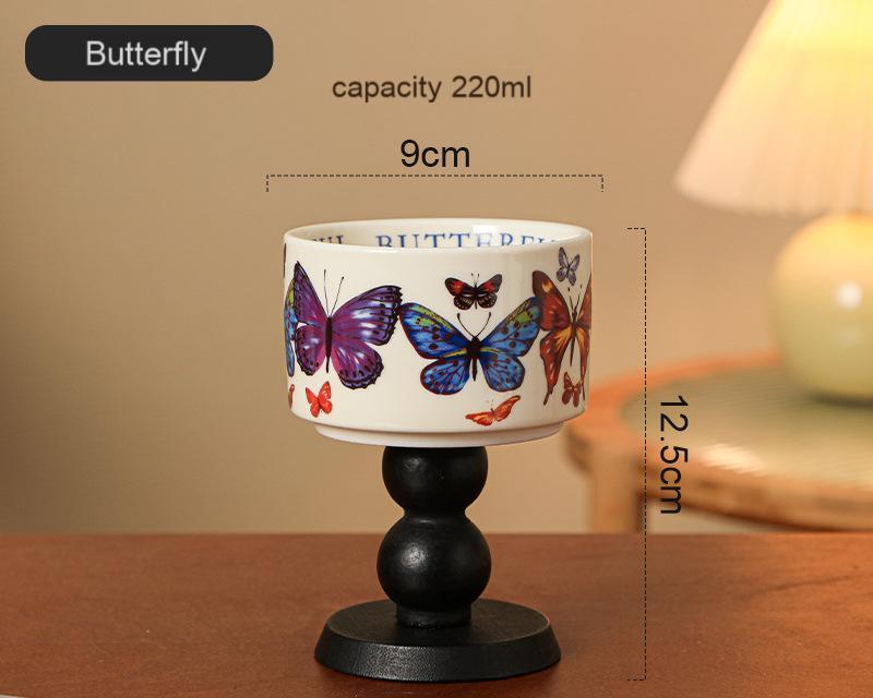 High appearance level stemware vintage ceramic cup dessert cup ice cream cup