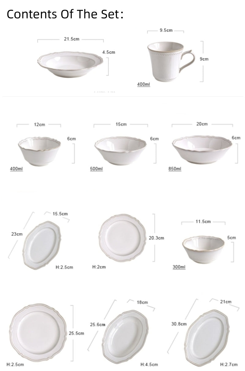 Underglaze Relief On Retro Ceramic Tableware Plates