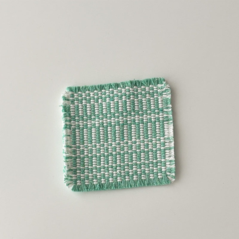 Retro Fabric Woven Coasters Set Of Five